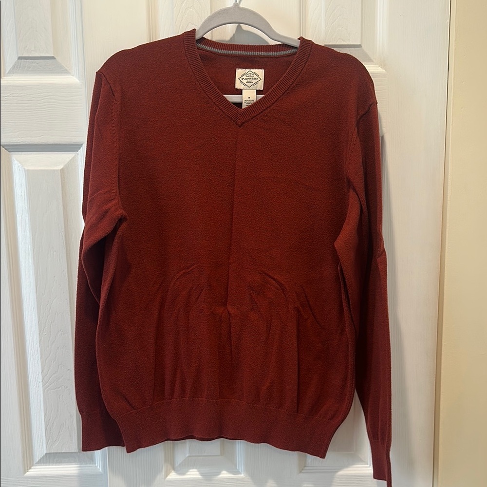 St. John's Bay Red V-Neck Sweater Classic Knit